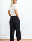 Relaxed Elegance Wide Leg Pants | Black