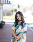 Bluebell Floral Button Up Blouse