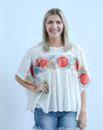 Colorful embroidered blouse for women from Favored And Common