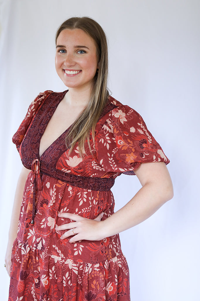 Falling For You Floral Midi Dress Favored And Common Falling For You Floral Midi Dress Favored And Common