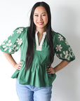 Garden Grace Peplum Blouse