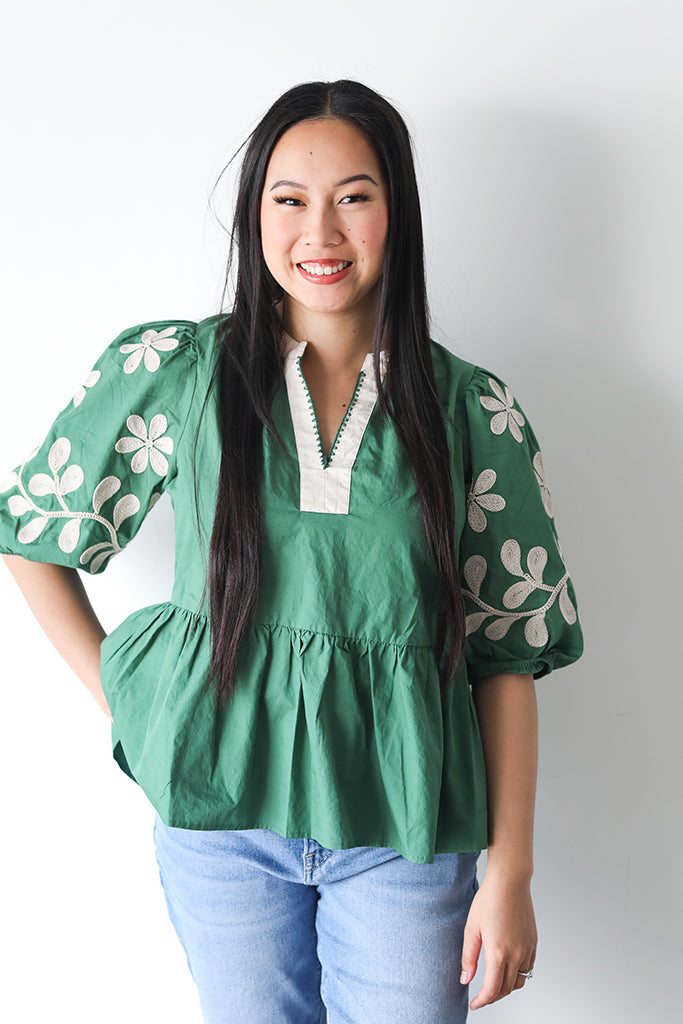 Garden Grace Peplum Blouse – Favored And Common