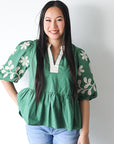 Garden Grace Peplum Blouse