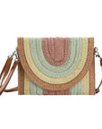 Rainbow Straw Clutch and Cross Body Bag