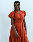 Rust colored maxi dress for women from Favored and Common