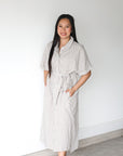 Costal Bliss Striped Midi Dress