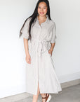 Costal Bliss Striped Midi Dress