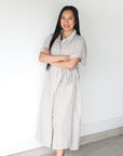 Costal Bliss Striped Midi Dress