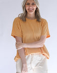 Yellow boyfriend t-shirt from Favored and Common online boutique