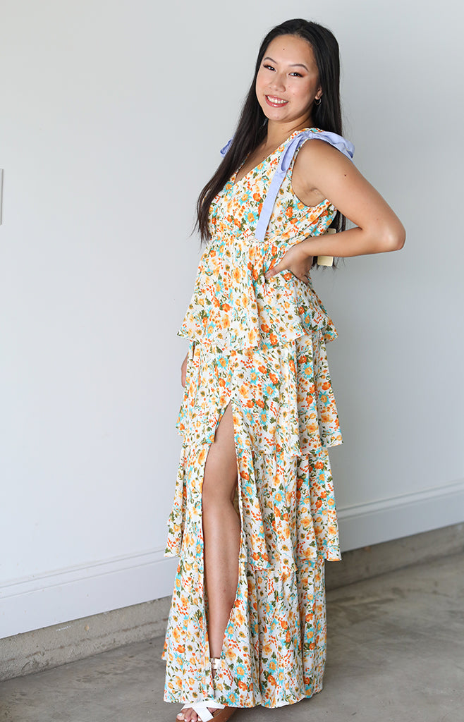 Garden Cascade Maxi Dress