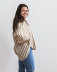 Strictly Stripes Button Up Blouse