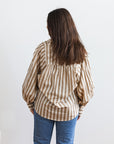 Strictly Stripes Button Up Blouse