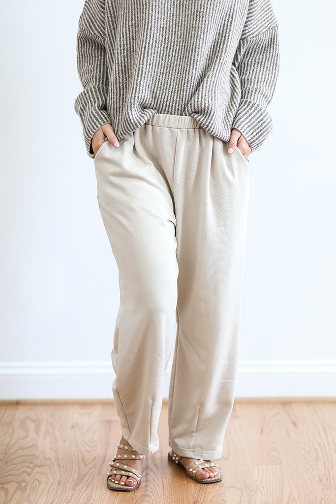 Easy Breezy Beige Trousers