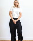 Relaxed Elegance Wide Leg Pants | Black