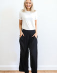 Relaxed Elegance Wide Leg Pants | Black