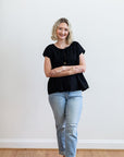 Make It Known Black Bow Tie Blouse