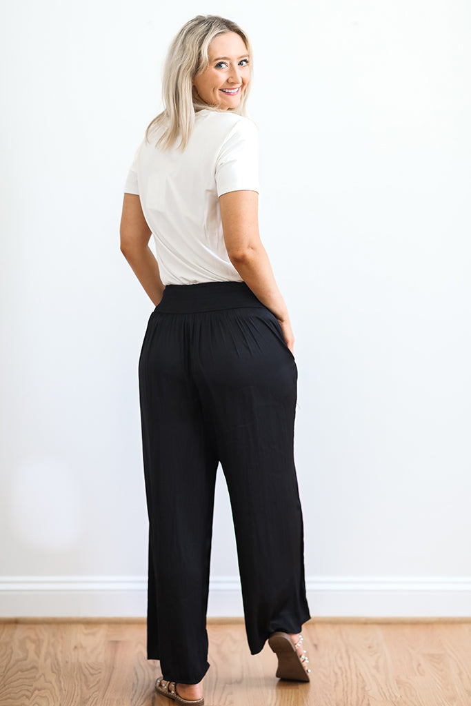 Relaxed Elegance Wide Leg Pants | Taupe