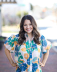 Bluebell Floral Button Up Blouse