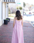 Checkered Blush Midi Dress