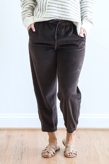 Cocoa Bliss Velvet Pants