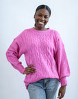 Cable knit Valentine's Day sweater for women from Favored and Common in NC