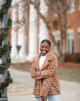 Cozy brown teddy jacket for women  from Favored and Common in NC