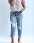 cropped high waisted straight jeans for women from Favored And Common