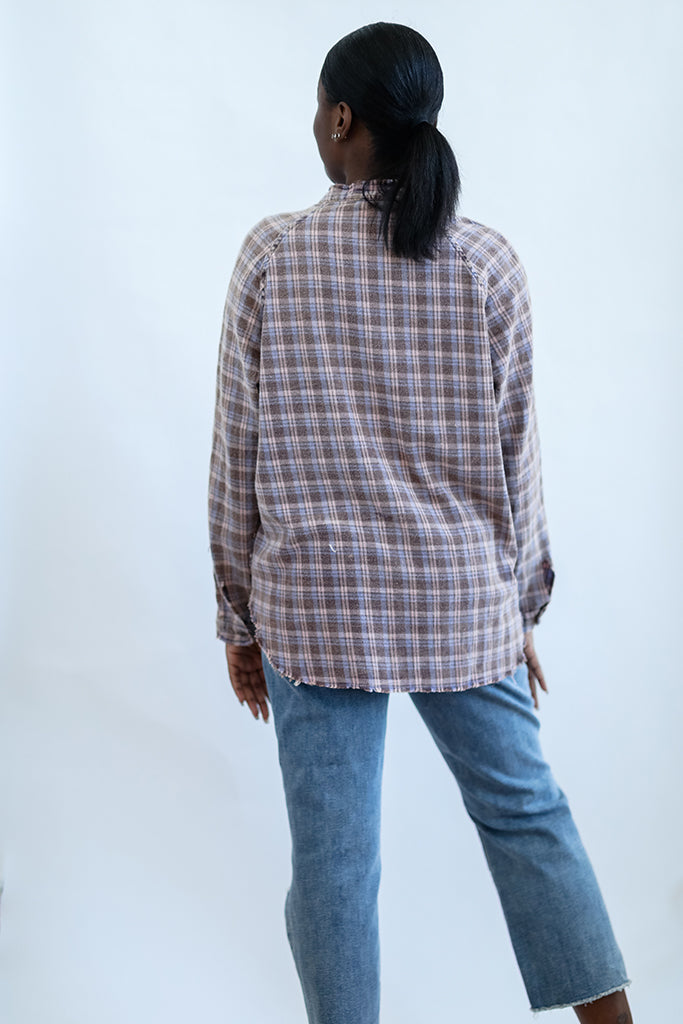 Distressed pink and purple flannel for women from Favored and Common