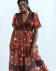 Fall floral dress for women from Favored And Common