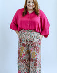 Floral print wide leg pants for women from Favored And Common in NC