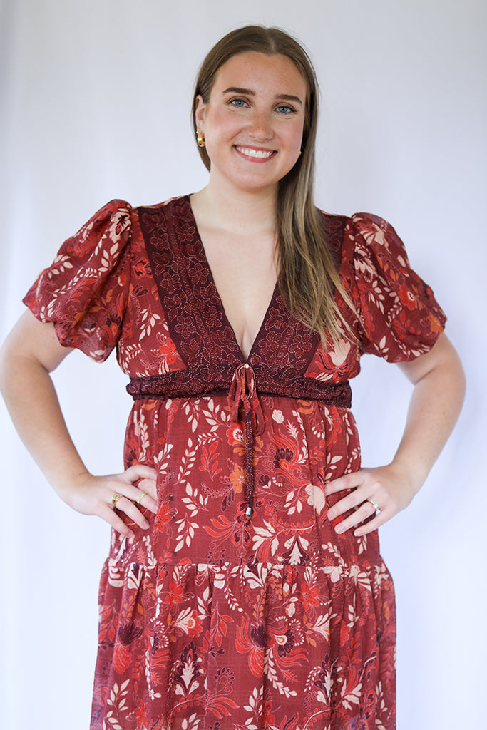 Falling For You Floral Midi Dress Favored And Common Falling For You Floral Midi Dress Favored And Common