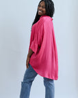 Flowy washed satin blouse from Favored and Common in NC