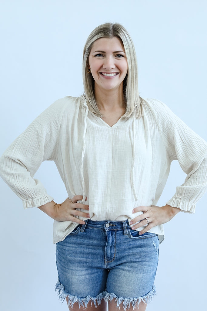 Fringed high waisted shorts for women from Favored and Common in NC