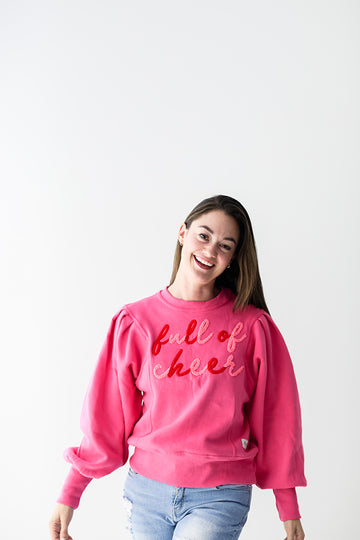 Full of cheer chenille font sweatshirt from Favored And Common in NC