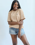 Good vibes only smiley face tee for women from Favored And Common