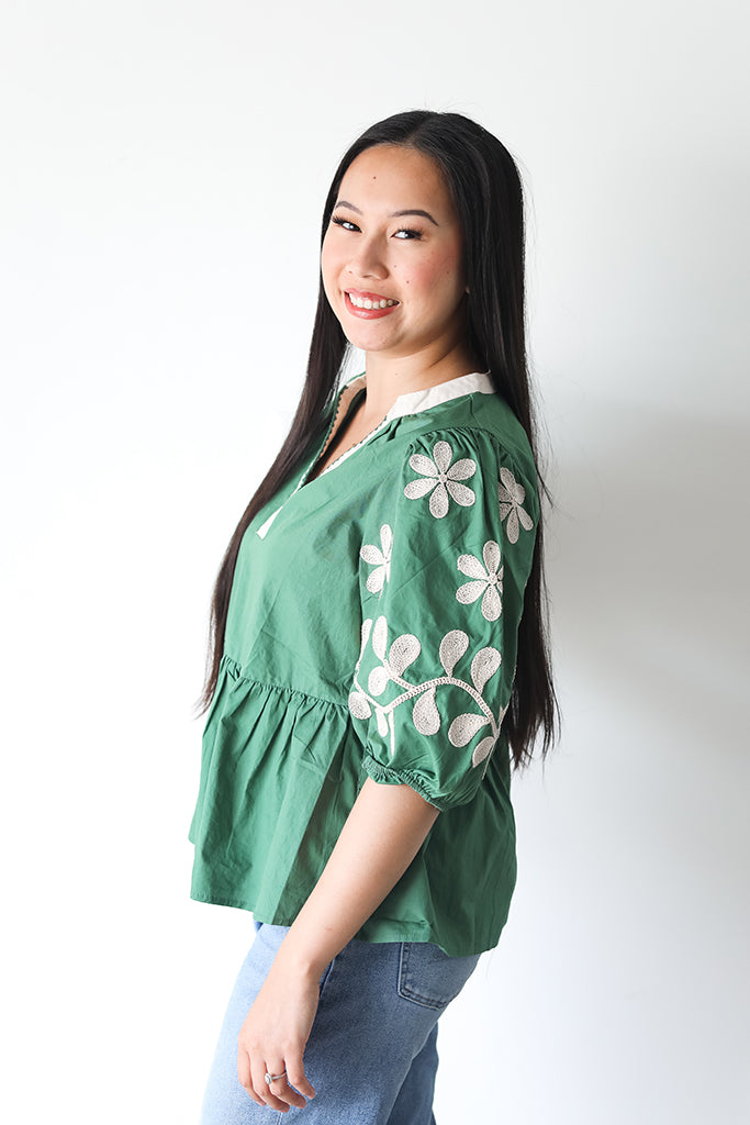 Garden Grace Peplum Blouse
