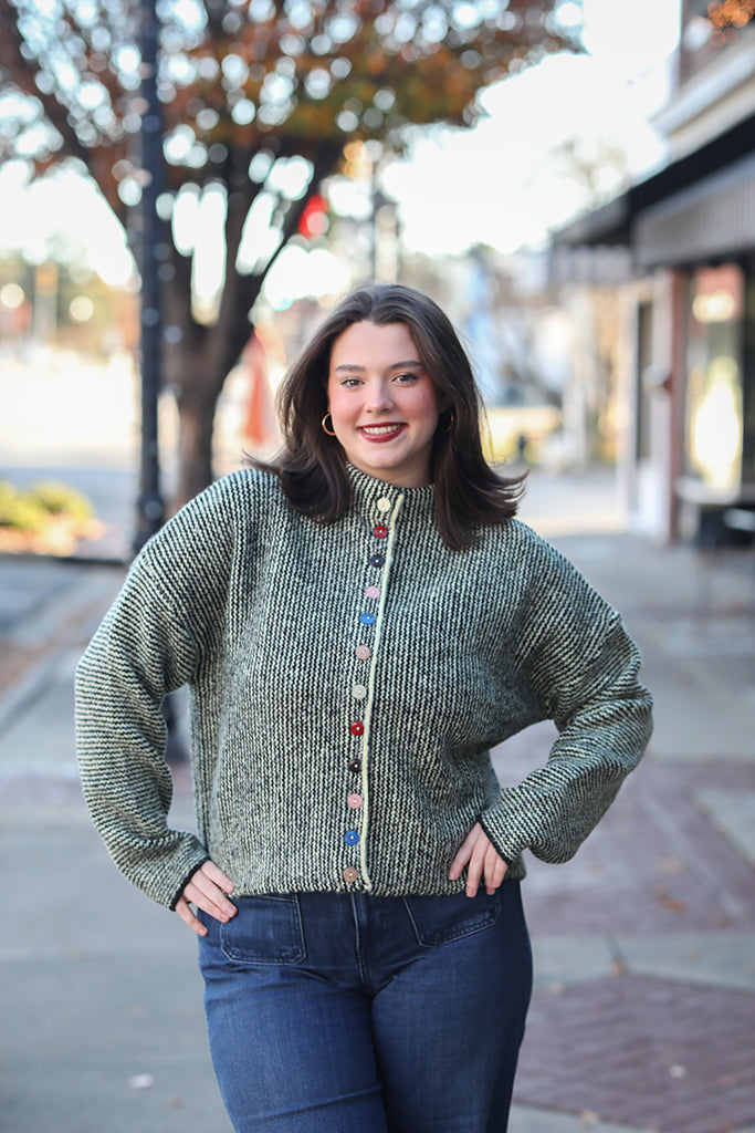 The Merry Mix-Up Button Cardigan