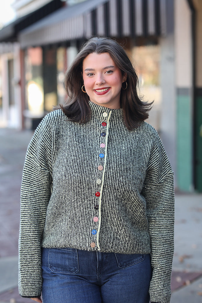 The Merry Mix-Up Button Cardigan