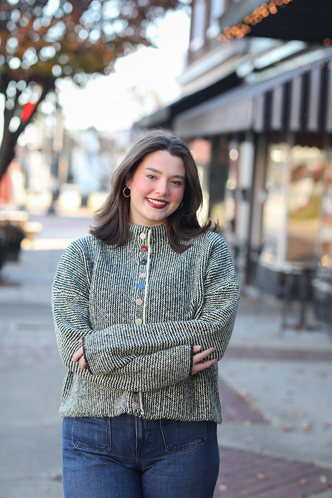The Merry Mix-Up Button Cardigan