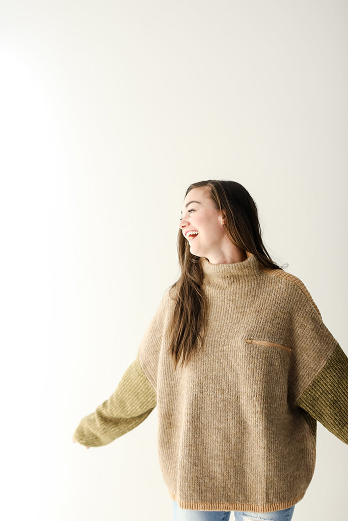 Green and brown sweater for women from Favored And Common in NC