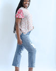 High waist distressed cropped jeans for women from Favored And Common