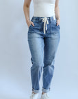 High waisted jogger jeans for women from Favored And Common in NC