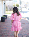 Blush Charm Gingham Dress