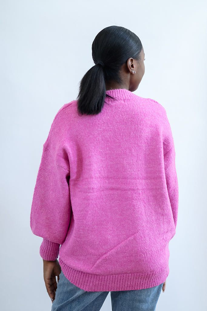 Hot pink sweater for women from Favored and Common