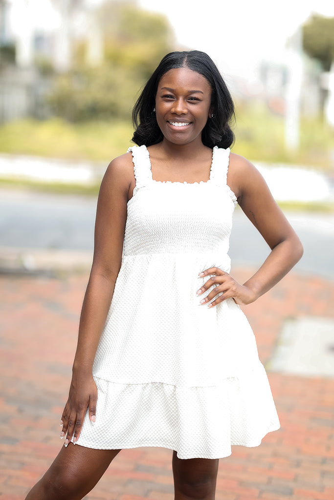 Ivory Charm Mini Dress