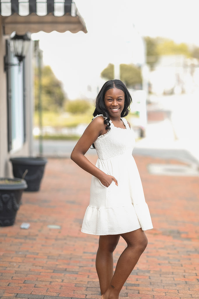 Ivory Charm Mini Dress