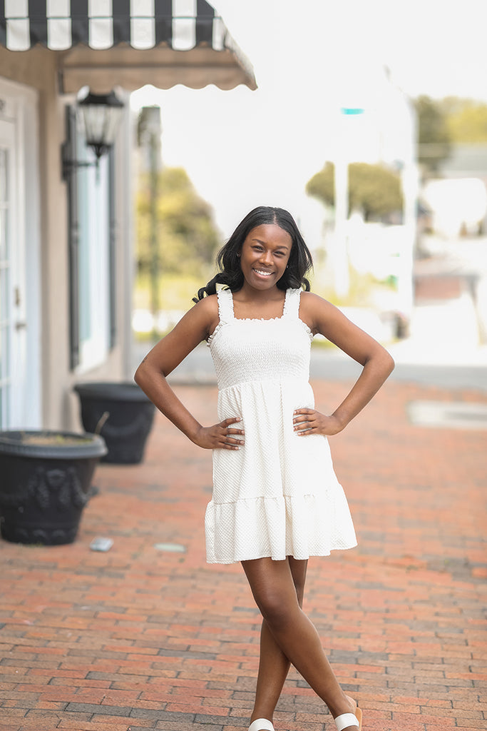 Ivory Charm Mini Dress