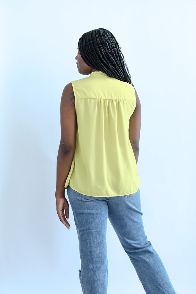 Lime green womens top from Favored And Common