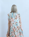 Multi color floral dress with keyhole back form Favored and Common in NC