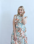 Multi color floral print dress for women from Favored and Common